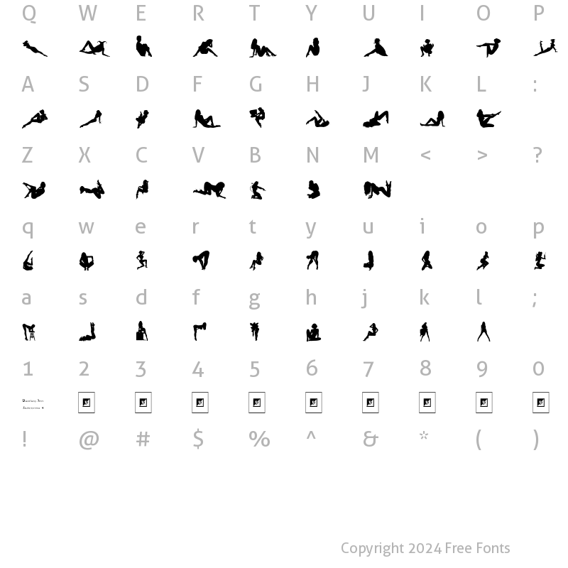 Character Map of Darrians Sexy Silhouettes 4 Regular