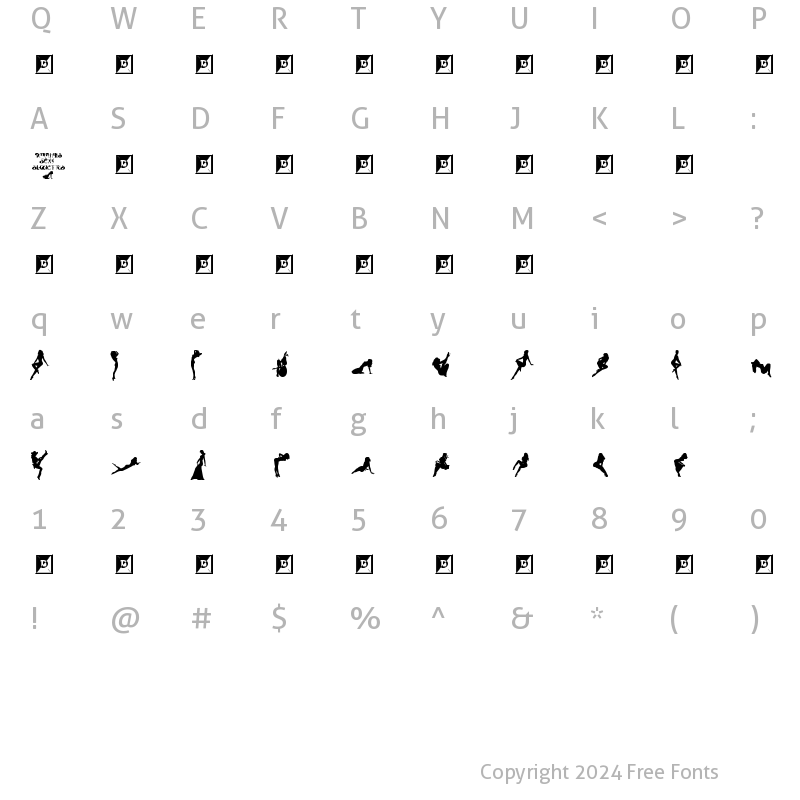 Character Map of Darrians Sexy Silouettes Regular