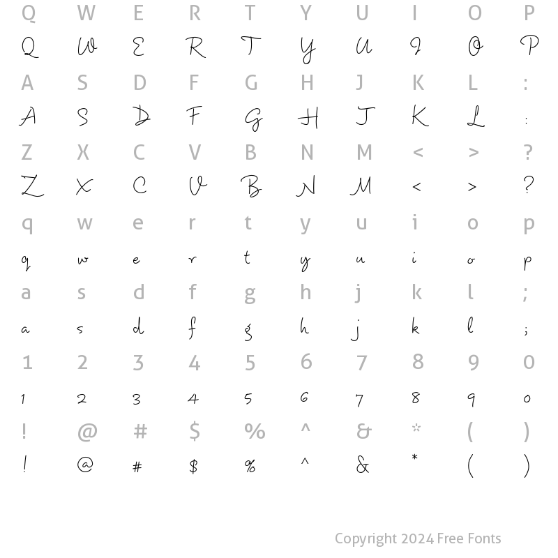 Character Map of Dartangnon ITC Std Regular