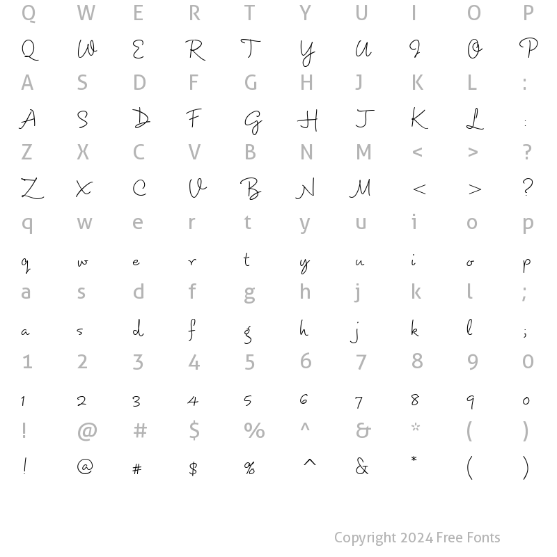 Character Map of DartangnonITC TT Regular