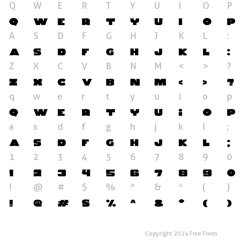 Character Map of Dassie Regular