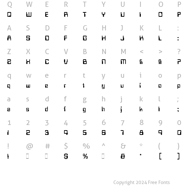 Character Map of Data 70 LET Plain