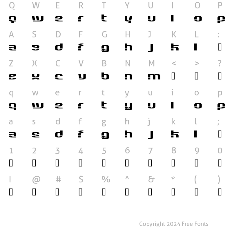 Character Map of Datapad Regular