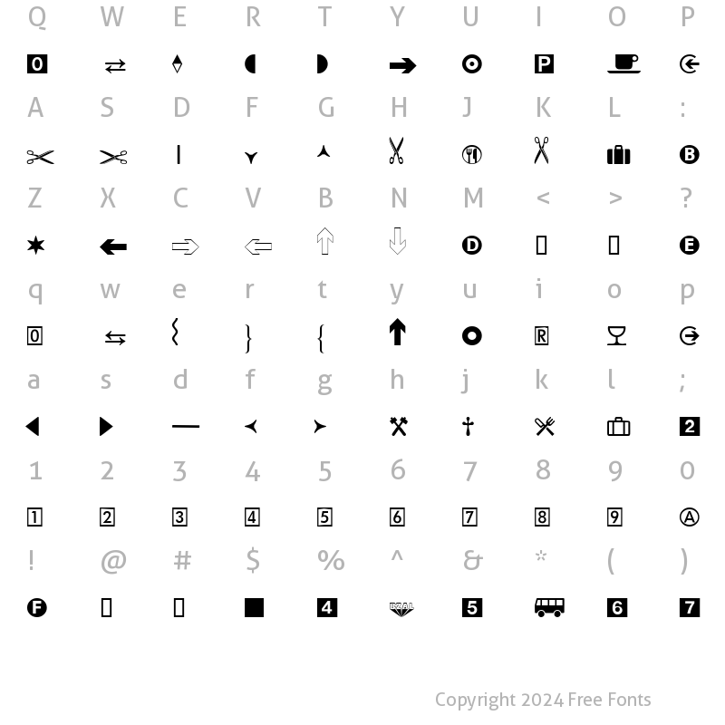 Character Map of DataSymIDB Normal