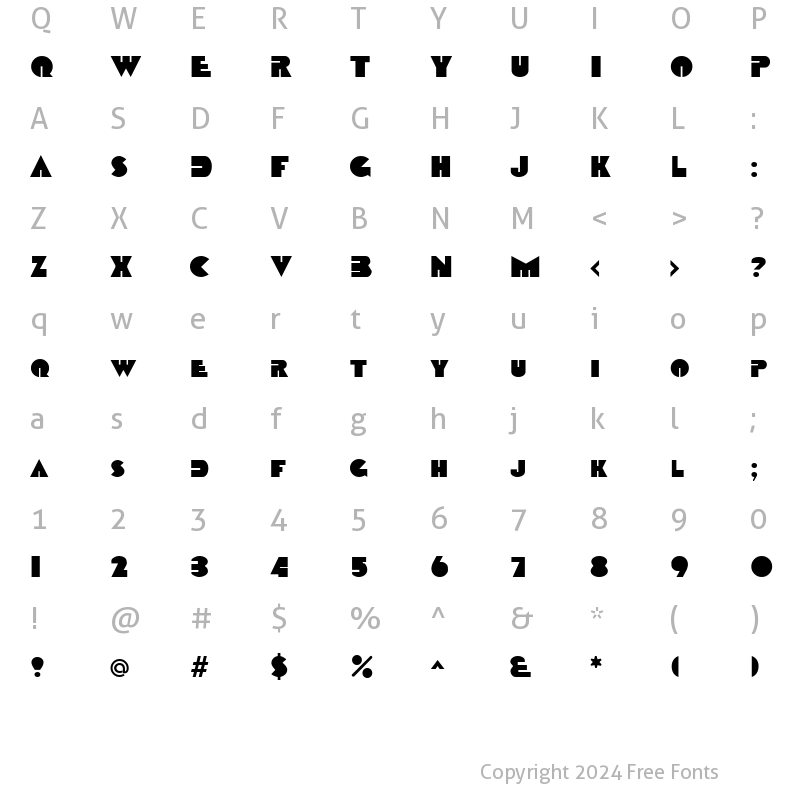 Character Map of Datcotheque Regular