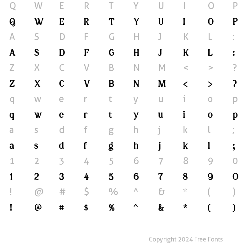 Character Map of DavidFarewell Bold