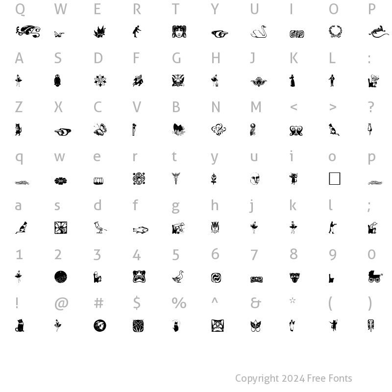 Character Map of DavysDingbats2 Regular