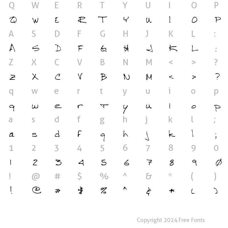 Character Map of Dawson Regular