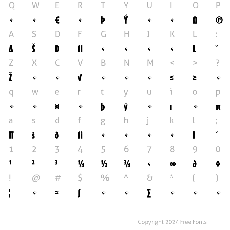 Character Map of DaxCompact-BlackExpert Regular