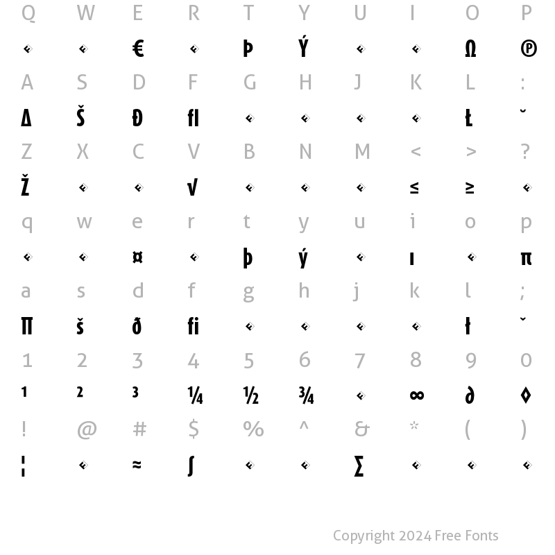 Character Map of DaxCompact-ExtraBoldExpert Regular