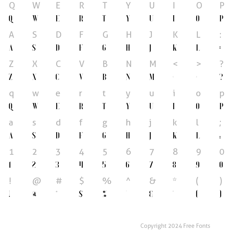 Character Map of DaylightDreams Regular