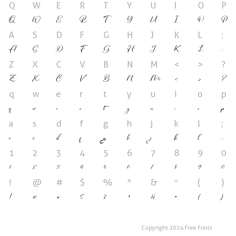 Character Map of Daywala Regular