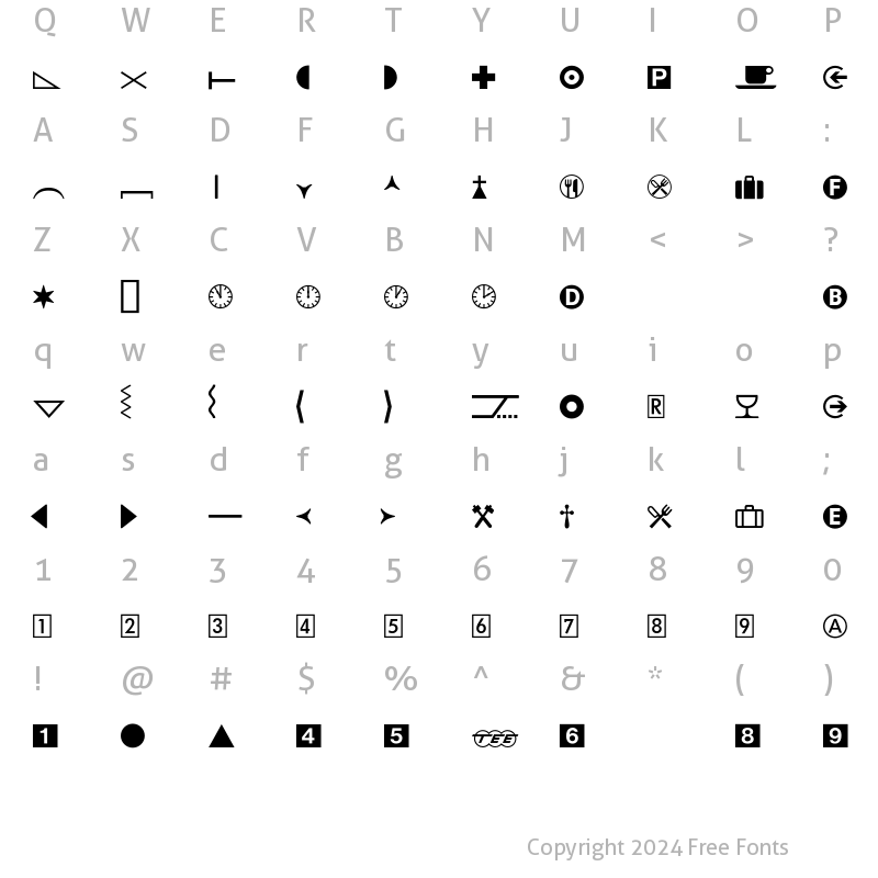 Character Map of DB Pi One BQ Regular