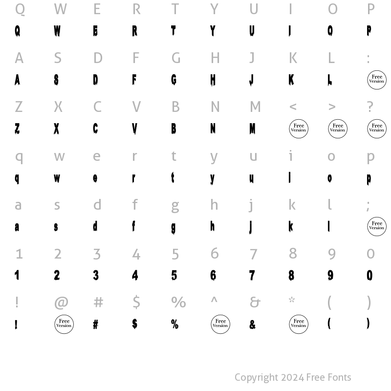 Character Map of Dead Alone Free Trial Regular