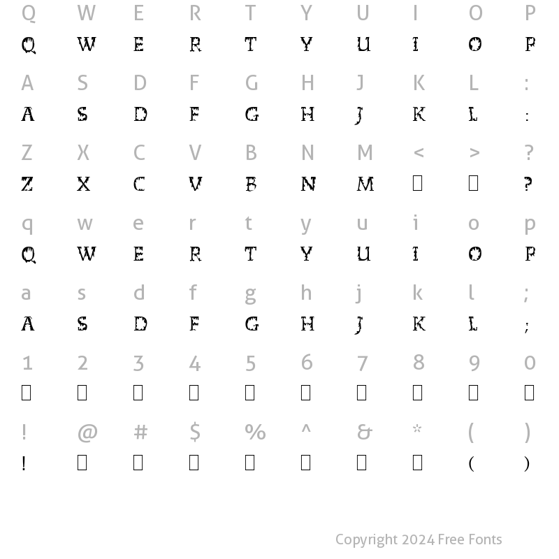 Character Map of Dead World Normal