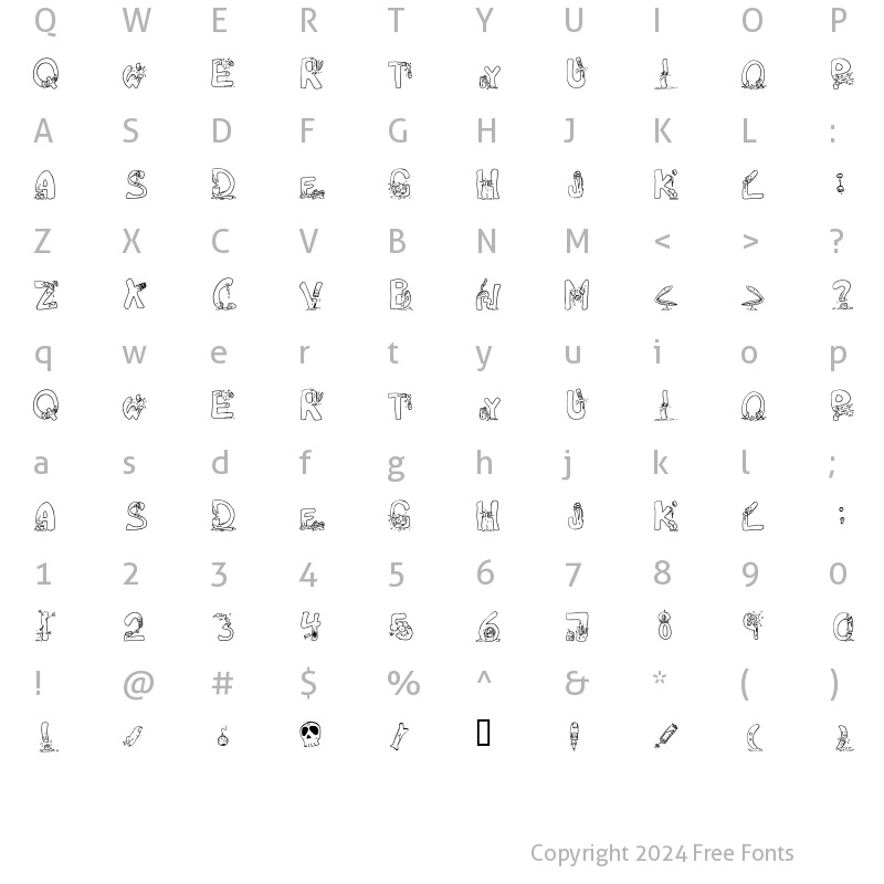 Character Map of DeCAPitated Medium