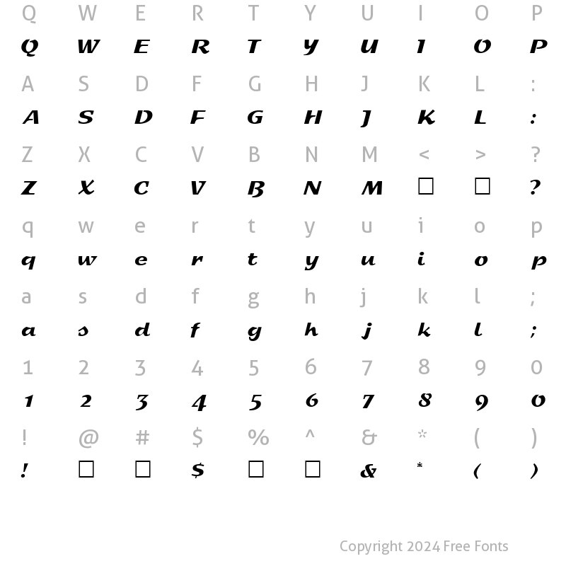 Character Map of DeccaDisplaySSK Regular