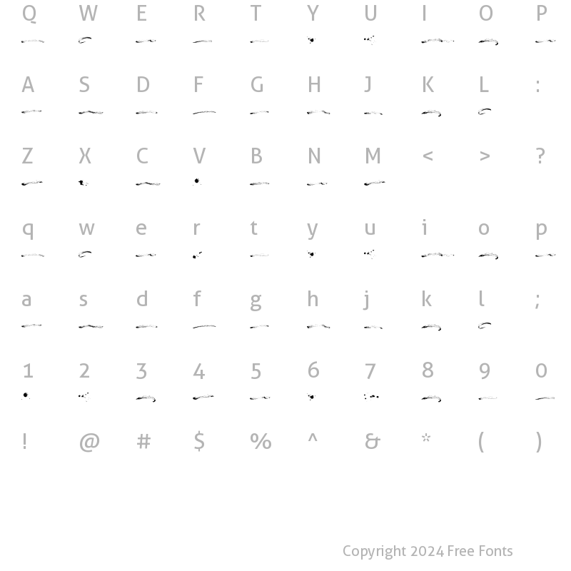 Character Map of December Brush Swash Regular