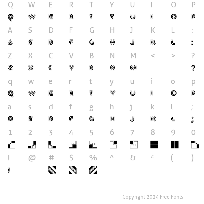 Character Map of DecoInitials Regular