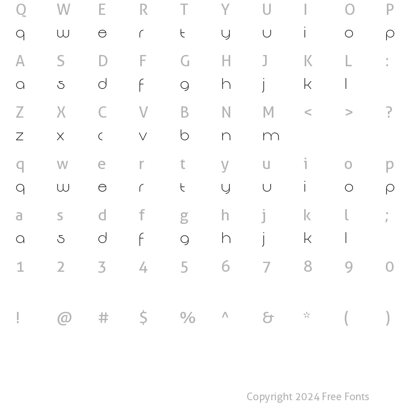 Character Map of Decomart FF 4F Regular