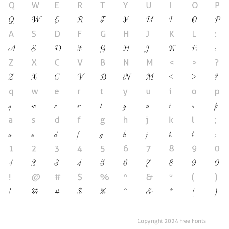 Character Map of DecorC Regular