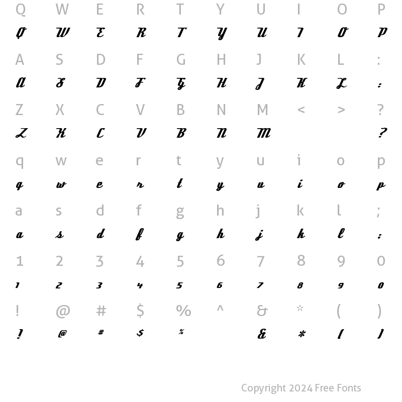 Character Map of DeftoneStylus Regular