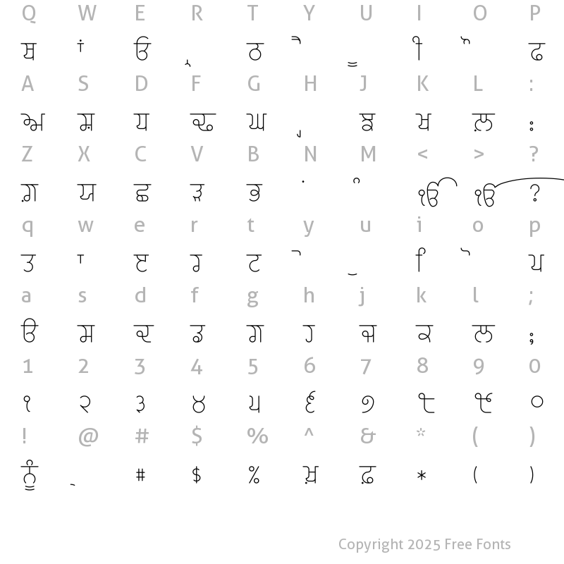 Character Map of Dekho 3 Light Light