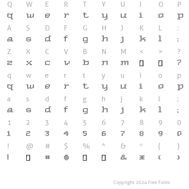 Character Map of Deko Regular