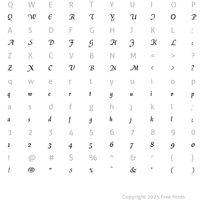 Character Map of Dekorator StO Regular