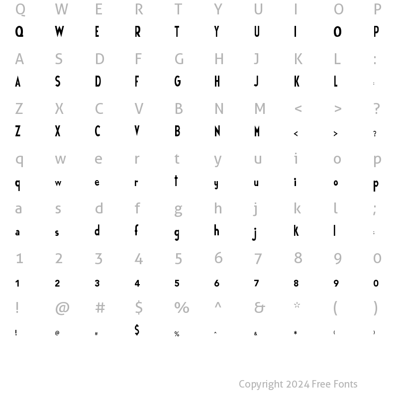 Character Map of DELICATES Bold