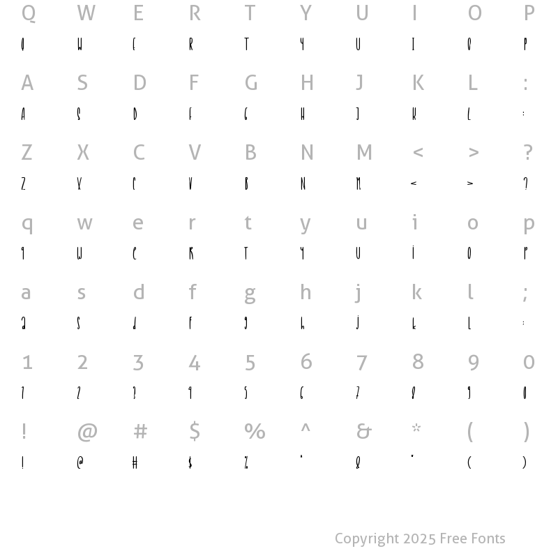 Character Map of Delight Cookies Regular