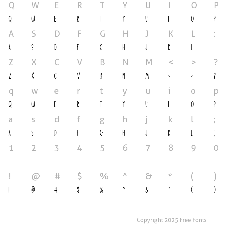 Character Map of Delighted Panda Regular