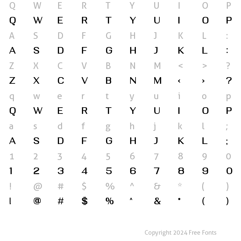 Character Map of Deloire Medium