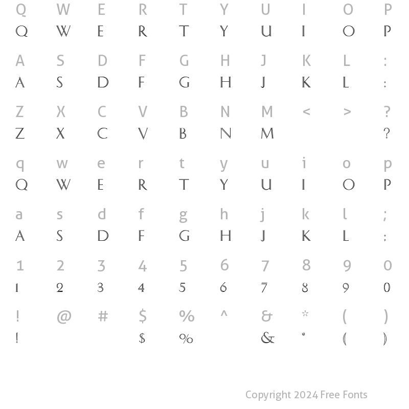 Character Map of Delphian CG Regular