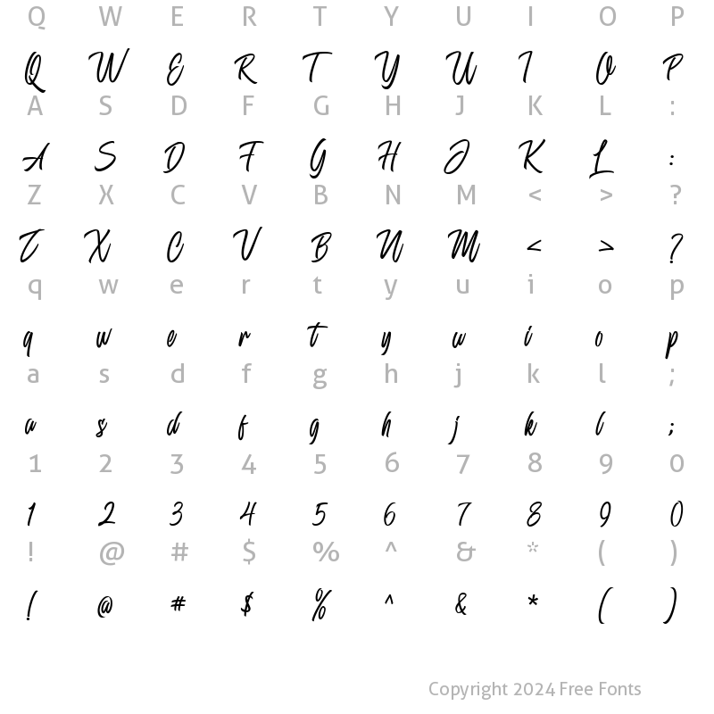 Character Map of Delphine Regular Delphine Regular