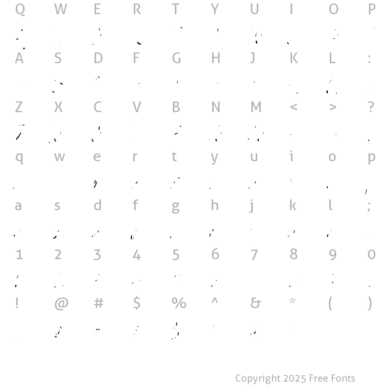 Character Map of Delphine SVG Delphine SVG