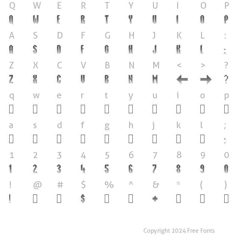 Character Map of Delusion Normal