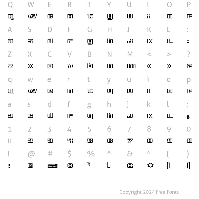 Character Map of Deluxe Ducks Regular