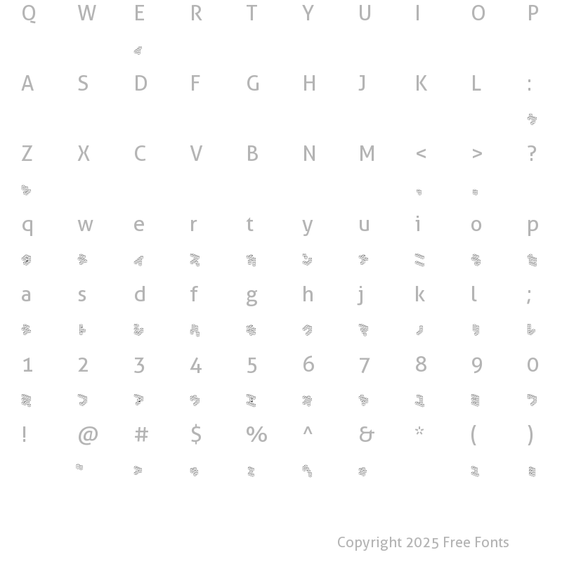 Character Map of DemonCubicBlock NKP Regular