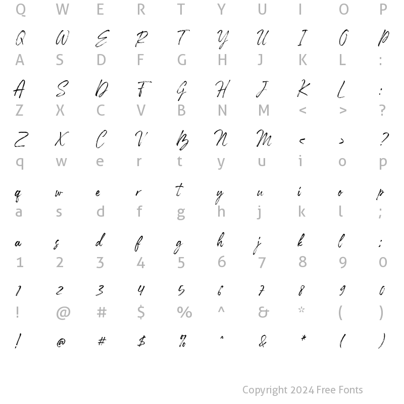 Character Map of Den Basuky Regular