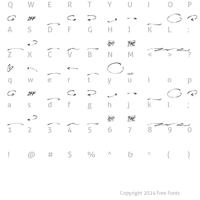 Character Map of Den Basuky Swashes Regular