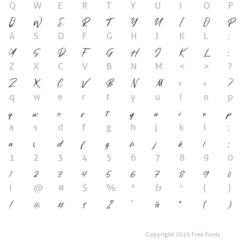 Character Map of Denjuroo kanthe Regular