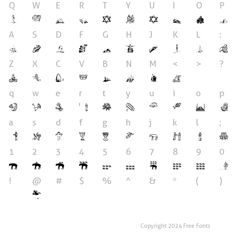 Character Map of DenkMal Regular