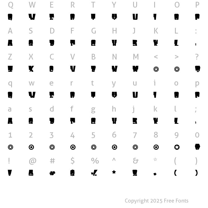 Character Map of DepressiveManic Regular