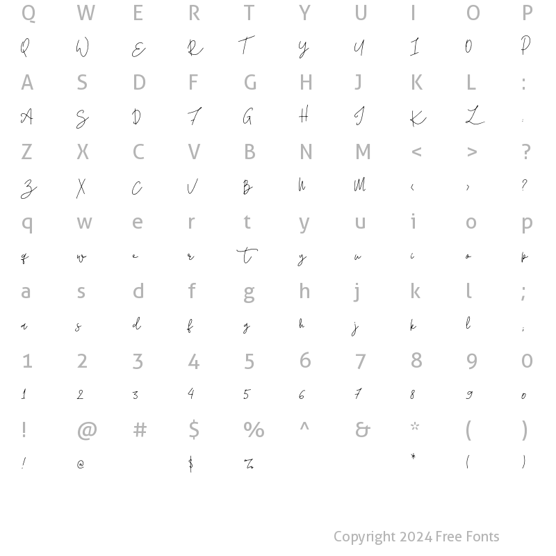 Character Map of Desert Strike Regular