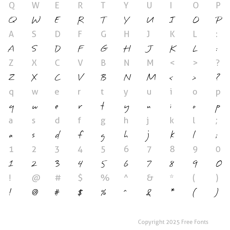 Character Map of DesertDogHmk Regular