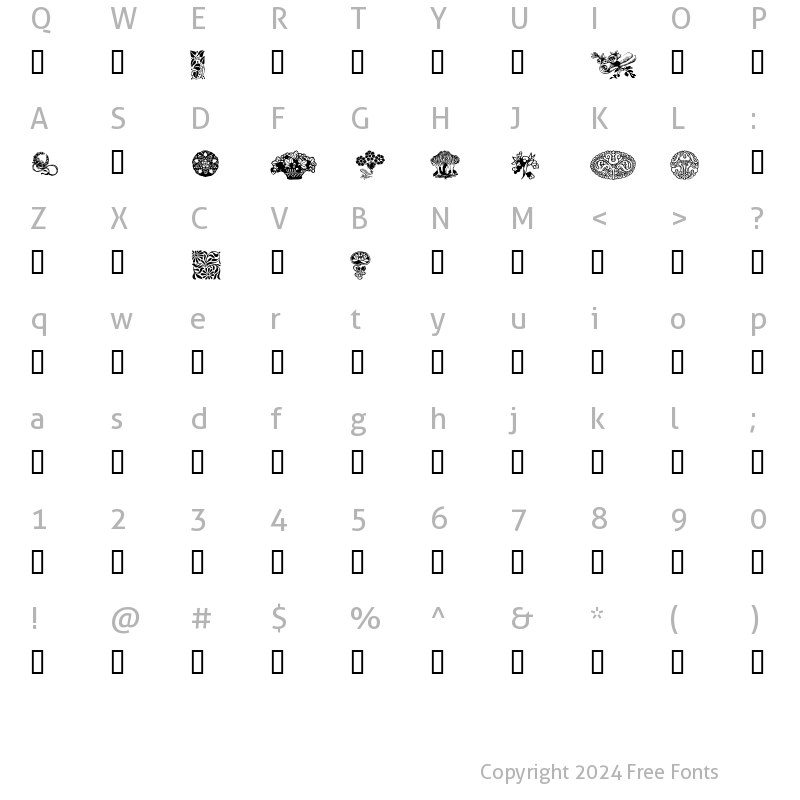 Character Map of Design5 Regular