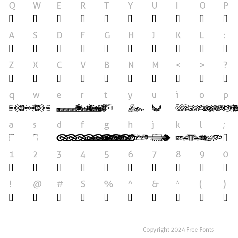 Character Map of Designer Mix II Regular