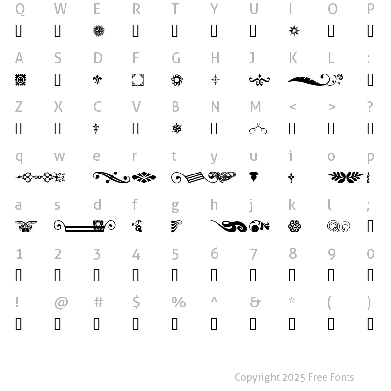 Character Map of DesignerPlus Regular