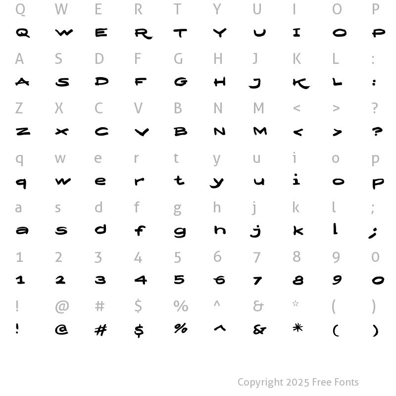 Character Map of DesignerScript Plain Regular